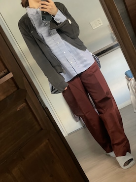 「MM6 Maison Margiela（ｴﾑｴﾑｼｯｸｽ ﾒｿﾞﾝ ﾏﾙｼﾞｪﾗ）のアイテム（ブルゾン）」を使った、ぽぽぃさん（レディース・165cm）の秋コーディネート