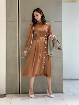「バック」｜「アイテム（ジャケット/アウター）」を使った、Mariaさん（レディース・164cm）の秋コーディネート
