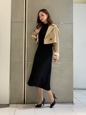 「羽織り」｜「アイテム（トレンチコート）」を使った、Mariaさん（レディース・164cm）の秋コーディネート