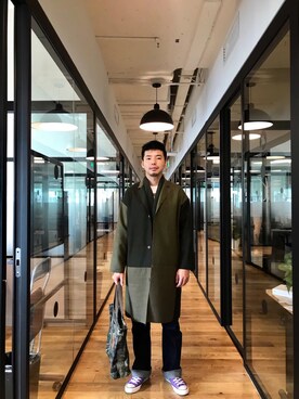 「RRL（ダブル アール エル）のアイテム（バッグ）」を使った、B哥さん（メンズ・180cm）の秋コーディネート