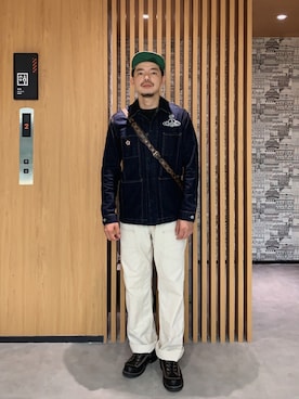 「FREEWHEELERS（フリーホイーラーズ）のアイテム（チノパンツ）」を使った、B哥さん（メンズ・180cm）の夏コーディネート