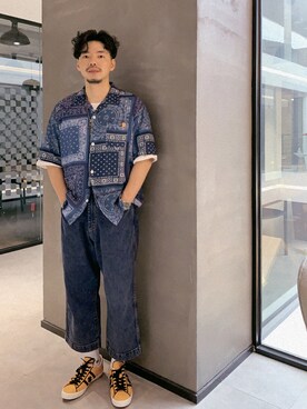 「SAMOURAI（サムライ）のアイテム」を使った、B哥さん（メンズ・180cm）の夏コーディネート