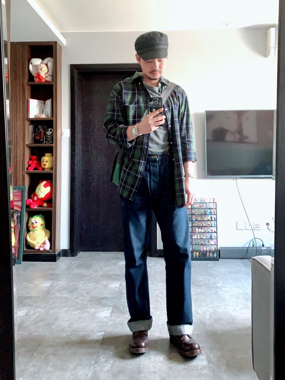 「ADDICT CLOTHESのアイテム（ブーツ、ブラウン系）」を使った、B哥さん（メンズ・180cm）の秋コーディネートの1枚目の写真