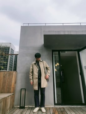 「FREEWHEELERS（フリーホイーラーズ）のアイテム（帽子）」を使った、B哥さん（メンズ・180cm）の秋コーディネート