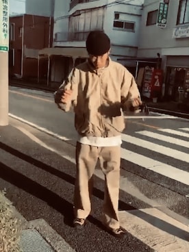 「LLBean SIGNATURE（エルエルビーンシグネチャー）のアイテム（ナイロンジャケット）」を使った、mizutanimanayaさん（メンズ・183cm）の冬コーディネート