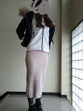 「Khaju（カージュ）のアイテム（ジャケット/アウター）」を使った、ぺりぺりさん（レディース・162cm）の冬コーディネート