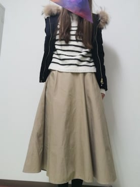 「Khaju（カージュ）のアイテム（ジャケット/アウター）」を使った、ぺりぺりさん（レディース・162cm）の冬コーディネート