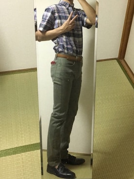 「タッセルローファー」｜「アイテム（財布/小物）」を使った、あっつんさん（メンズ・173cm）の秋コーディネート