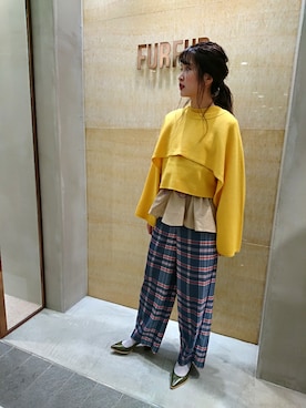 「FURFUR（ファーファー）のアイテム（ニット/セーター）」を使った、FURFUR 梅田エスト店さん（レディース・160cm）の秋コーディネート