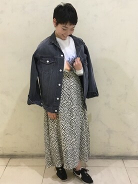 「フレア」｜「アイテム（ブルゾン）」を使った、羽二生さん（レディース・155cm）の冬コーディネート