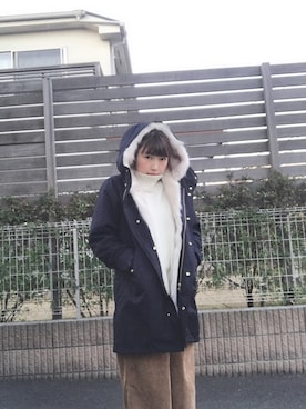 「LEPSIM（レプシィム）のアイテム（モッズコート）」を使った、KEIさん（レディース・158cm）の冬コーディネート