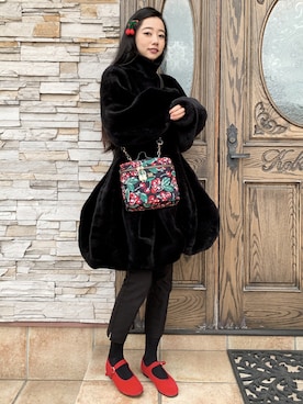 「SONIA RYKIEL（ソニアリキエル）のアイテム」を使った、さらゆにこーんさん（レディース・162cm）の冬コーディネート