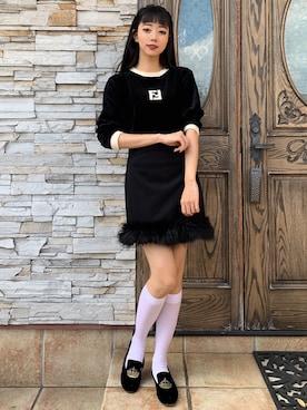 「アイテム（スカート）」を使った、さらゆにこーんさん（レディース・162cm）の秋コーディネート