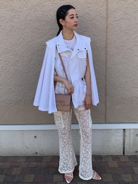 「TOGA（トーガ）のアイテム（ジャケット/アウター）」を使った、さらゆにこーんさん（レディース・162cm）の夏コーディネート