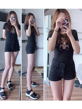 「I.Tのアイテム」を使った、虚拟人物_Eさん（レディース・166cm）の夏コーディネート