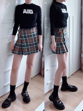 「可爱」｜虚拟人物_Eさん（レディース・166cm）の冬コーディネート