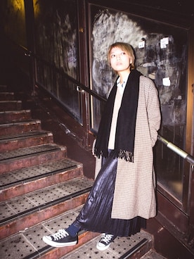 「金髪ショート」｜「アイテム（ジャケット/アウター）」を使った、73さん（レディース・154cm）の冬コーディネート