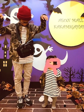 「wearhalloween2017」｜「アイテム（ブルゾン）」を使った、☆りこ☆さん（キッズ・70cm）の秋コーディネート