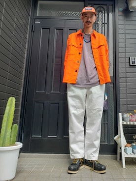 「KNOW WAVE（ノウ ウェイブ）のアイテム」を使った、谷口"O-$HOW"峻介さん（メンズ・186cm）の春コーディネート