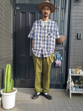 「アイテム（ソックス/靴下）」を使った、谷口"O-$HOW"峻介さん（メンズ・186cm・30代）の春コーディネート