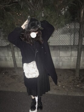 「URBAN RESEARCH DOORS（アーバンリサーチドアーズ）のアイテム（チェスターコート、ブルー系）」を使った、もも  🍑さん（レディース）の冬コーディネート