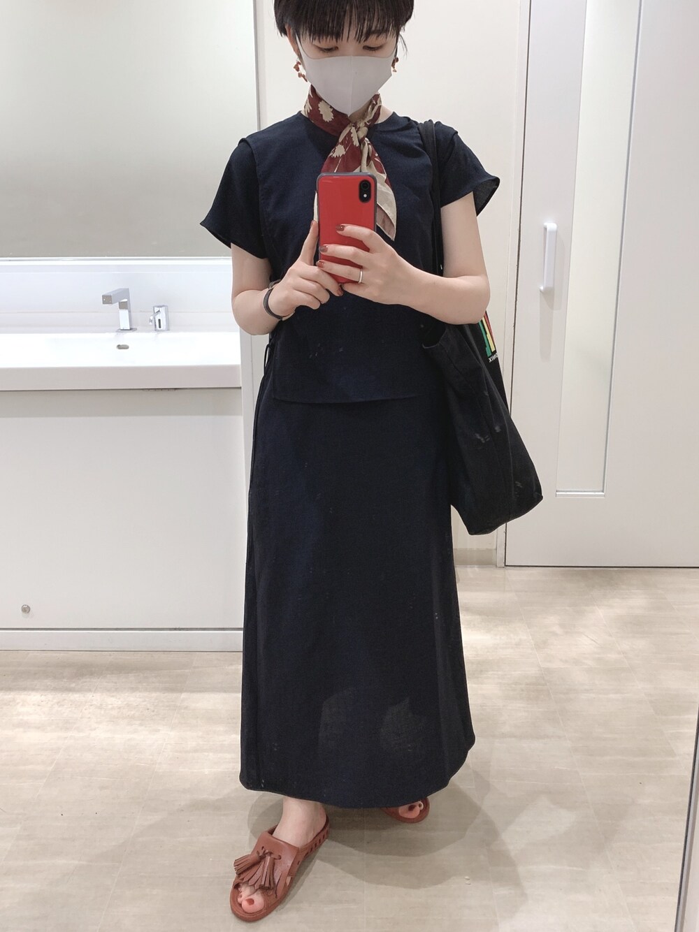 「JOURNAL STANDARDのFumiko.Aoyagi×JSベストレイヤードワンピース◆（ワンピース、ブルー系）」を使った、ﾂﾌﾞさん（レディース・157cm）の夏コーディネートの1枚目の写真