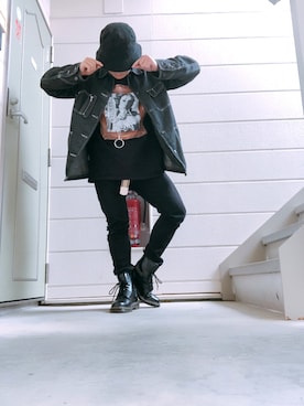 「STUSSY（ステューシー）のアイテム（デニムジャケット）」を使った、KAEDEMARUさん（メンズ・161cm）の春コーディネート