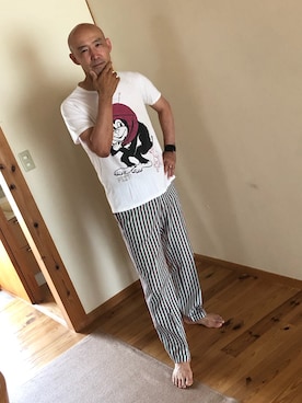 「Paul Smith COLLECTION（ポールスミスコレクション）のアイテム（パンツ）」を使った、柴犬ゴローさん（メンズ・178cm）の夏コーディネート