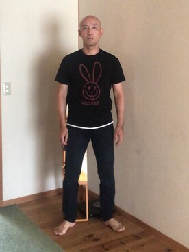 「RED EAR（レッドイヤー）のアイテム（トップス）」を使った、柴犬ゴローさん（メンズ・178cm）の夏コーディネート