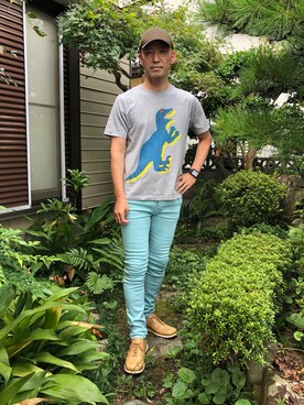 「ポールスミス」｜「アイテム（キャップ）」を使った、柴犬ゴローさん（メンズ・178cm）の夏コーディネート