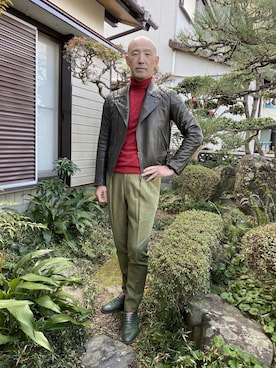 「Paul Smith COLLECTION（ポールスミスコレクション）のアイテム（ジャケット/アウター）」を使った、柴犬ゴローさん（メンズ・178cm）の冬コーディネート