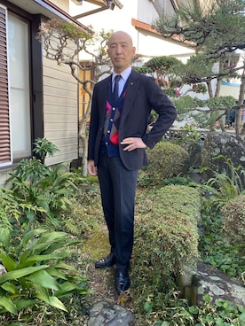 「Paul Smith COLLECTION（ポールスミスコレクション）のアイテム（ジャケット/アウター）」を使った、柴犬ゴローさん（メンズ・178cm）の冬コーディネート