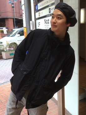 「Engineered Garments（エンジニアードガーメンツ）のアイテム（その他アウター）」を使った、sunhouse神南さん（メンズ・178cm）の冬コーディネート