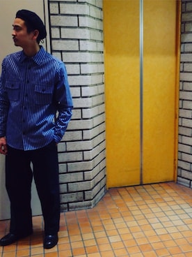 「FRANK LEDER（フランクリーダー）のアイテム」を使った、sunhouse神南さん（メンズ・175cm）の春コーディネート