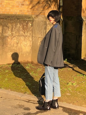 「ADER error（アーダーエラー）のアイテム（ジャケット/アウター）」を使った、shogaさん（レディース・168cm）の冬コーディネート