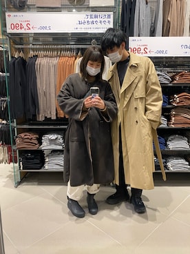 「RYO TAKASHIMA（リョウタカシマ）のアイテム（トレンチコート）」を使った、koyoさん（メンズ・174cm）の冬コーディネート