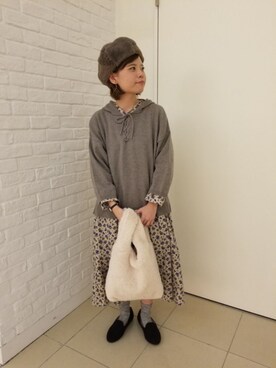 やましたりなさん（レディース・154cm）の秋コーディネート