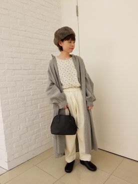 やましたりなさん（レディース・154cm）の冬コーディネート