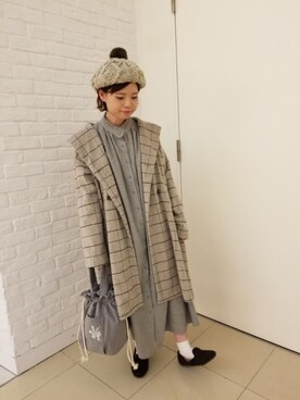 やましたりなさん（レディース・154cm）の冬コーディネート