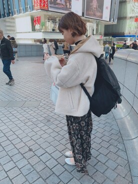 やましたりなさん(レディース・154cm)の冬コーディネート