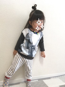 「シロップ．（シロップ．）のアイテム」を使った、yafk.uさん（キッズ・90cm）の春コーディネート