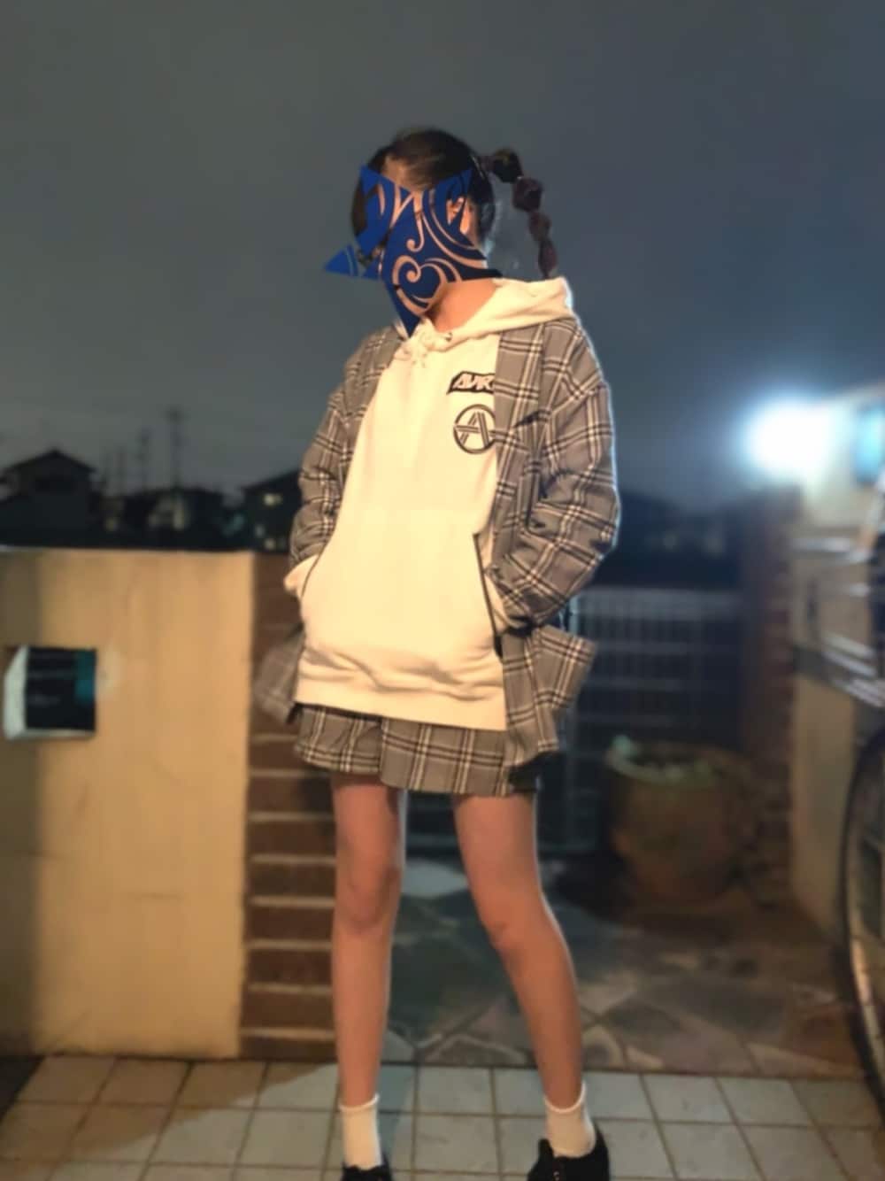 Mark & Lona チェック柄ジャケットショートパンツセット 36 セットアップ チェック柄 ダブルジャケット×ショートパンツ