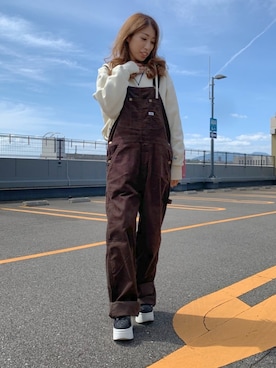 「秋のマイ旬スタイル」｜「アイテム（サロペット/オーバーオール）」を使った、めい にゃんさん（レディース・151cm）の秋コーディネート