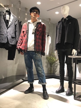 「DIESEL OSAKA」｜Dadaさん（メンズ・185cm）の冬コーディネート