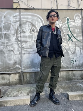 「DIESEL（ディーゼル）のアイテム（その他アウター）」を使った、Dadaさん（メンズ・186cm）の冬コーディネート