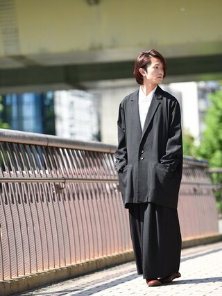 BISHOOL ビシュール　ウールギャバジン　テーラードジャケット BISHOOL Wool Gabardine Huge Jacket - BISHOOL,Edwina Horl,My