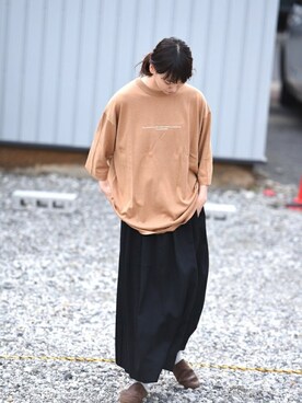 「my beautiful landlet（マイビューティフルランドレット）のアイテム（スカート）」を使った、OVIE STUDIOさん（レディース・163cm）の夏コーディネート