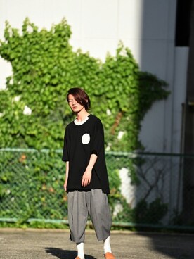 「my beautiful landlet（マイビューティフルランドレット）のアイテム（トップス）」を使った、OVIE STUDIOさん（メンズ・165cm）の夏コーディネート