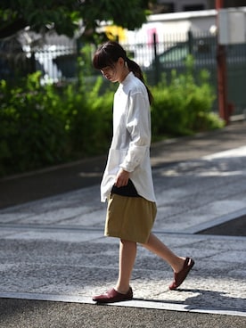 「アイテム（その他シューズ、レッド系）」を使った、OVIE STUDIOさん（レディース・163cm）の夏コーディネート