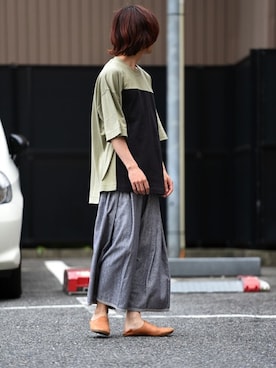 「my beautiful landlet（マイビューティフルランドレット）のアイテム（トップス）」を使った、OVIE STUDIOさん（メンズ・165cm）の夏コーディネート